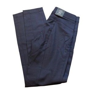 NWT Club Monaco Lillean Pant Size 00 dark navy blue straight skinny leg zip